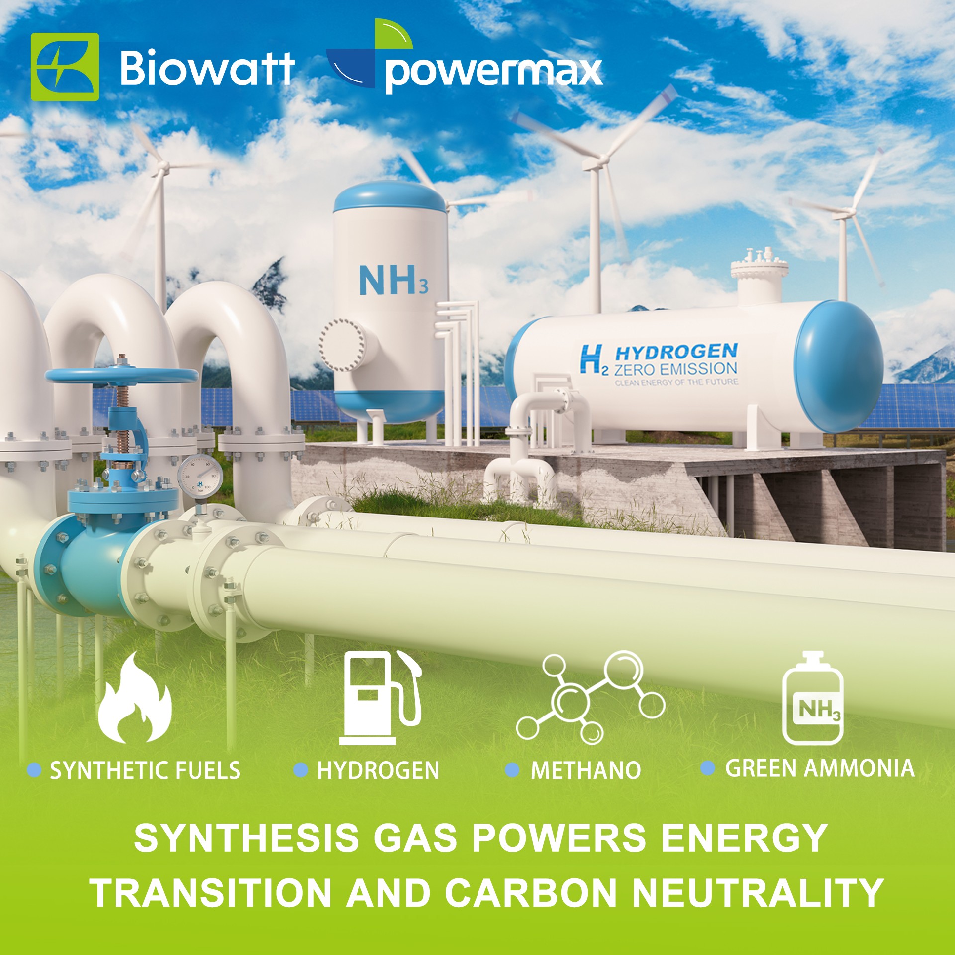 生物质气化 | 可再生合成气  |  绿氢生产 |  可持续甲醇合成.jpg